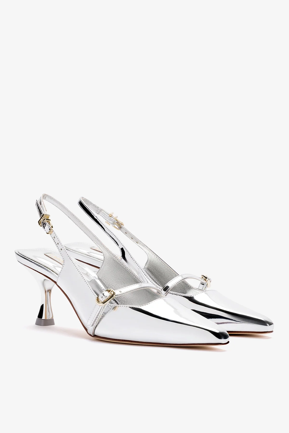 Slingback Ines Espelhado Prateado - Image 3