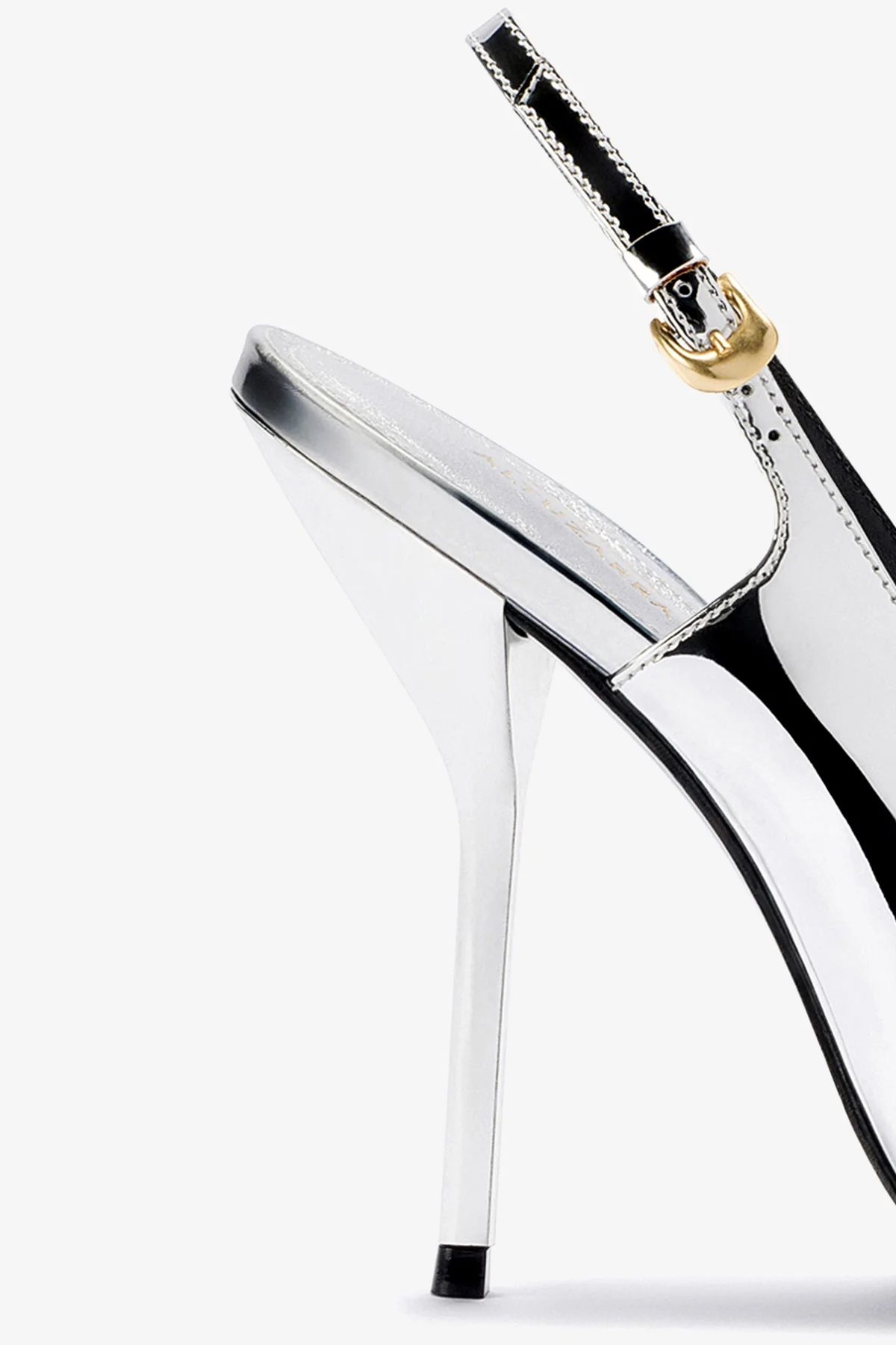 Larroudé x Altuzarra: Slingback Espelhado Prateado - Image 4