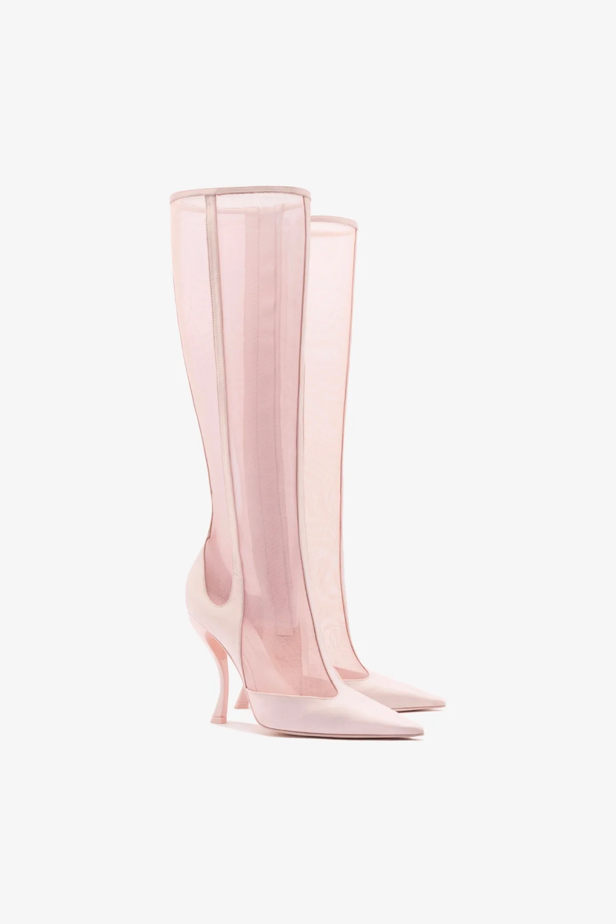 Larroudé By Nicolò B.: Bota Zuzu Cetim e Tela Rosa - Image 3
