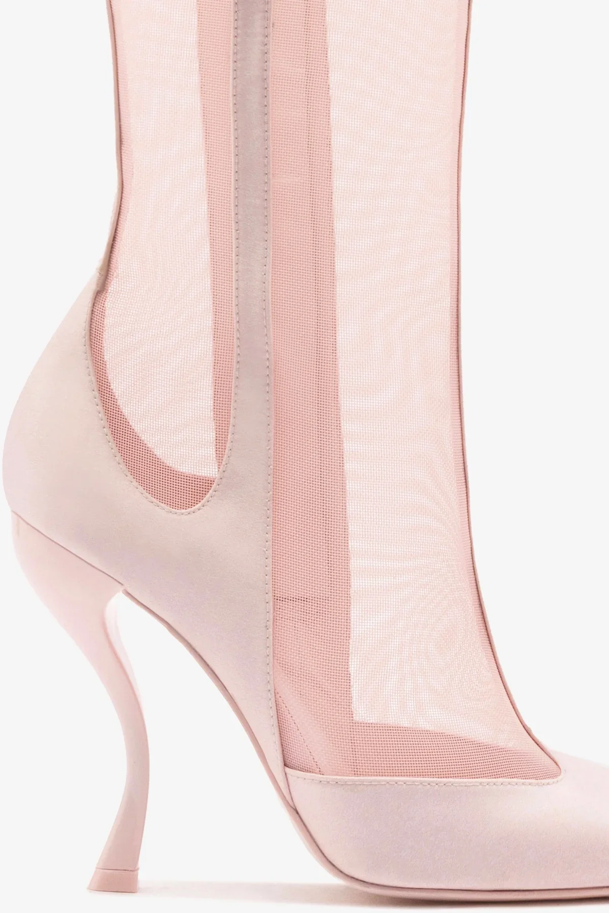 Larroudé By Nicolò B.: Bota Zuzu Cetim e Tela Rosa - Image 4