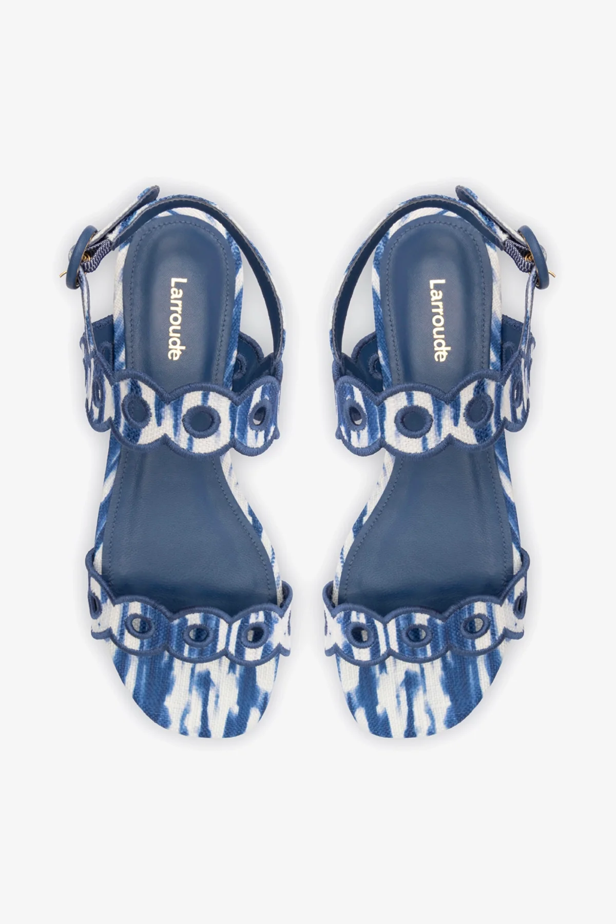 Sandália Flat Florence Ráfia Tie Dye Azul - Image 7