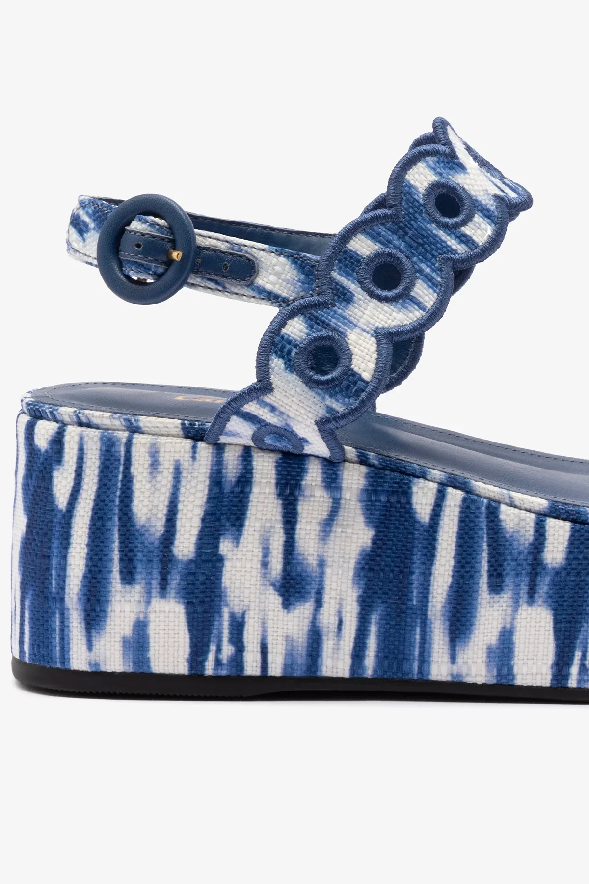 Flatform Florence Ráfia Tie Dye Azul - Image 4
