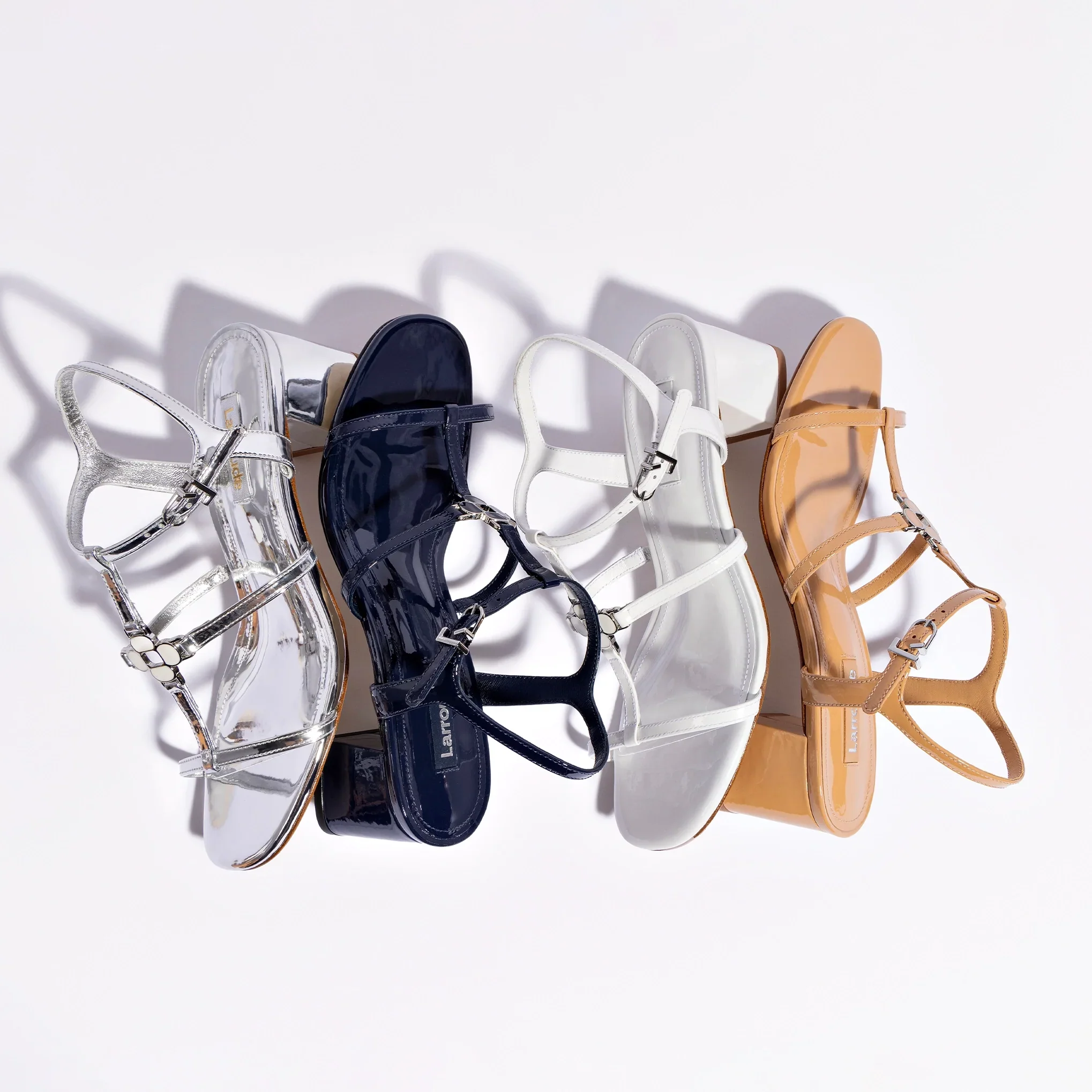 Hana Block In White Patent Leather - Image 7