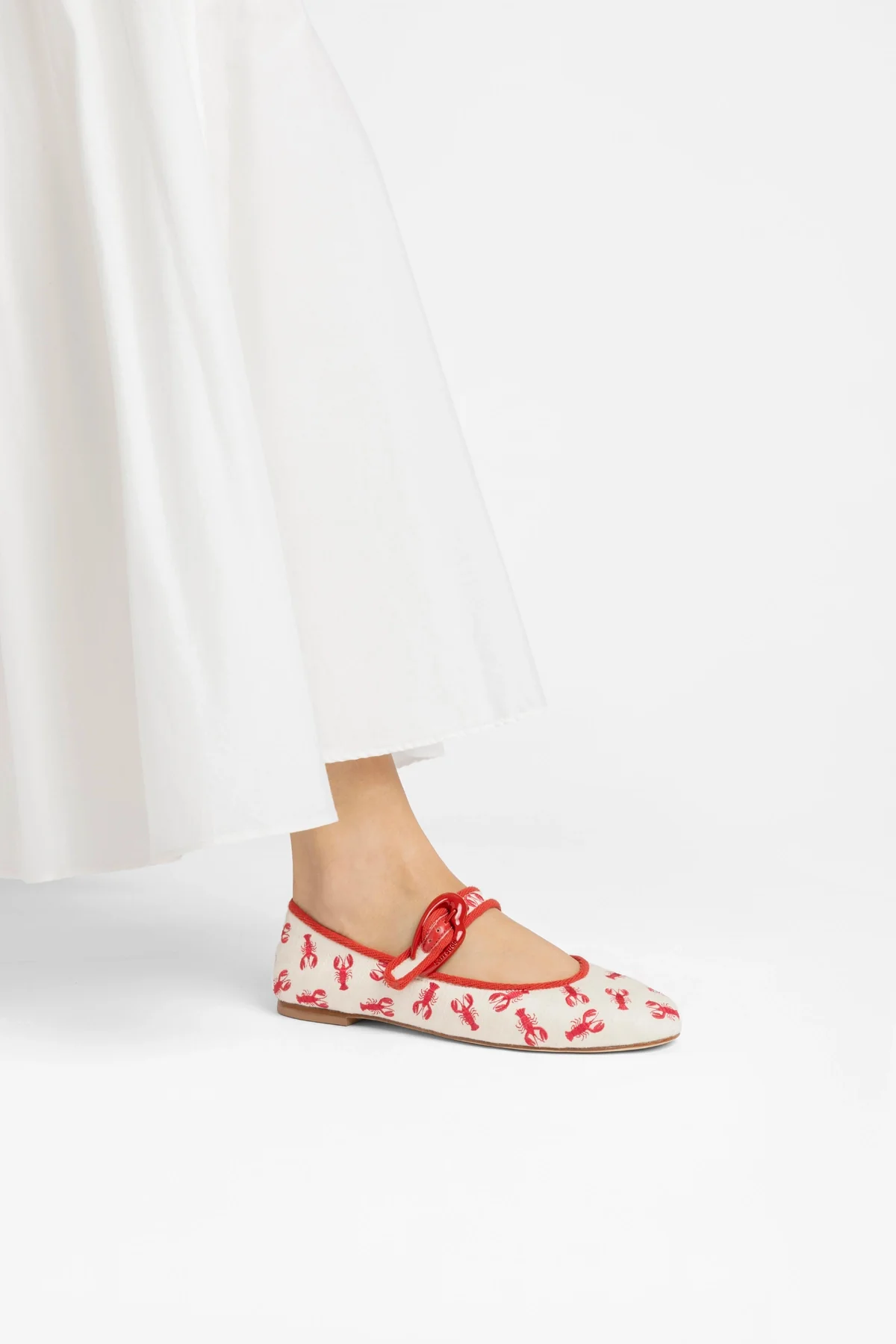 Sapatilha Verona Lona Off White e Bordado Lagosta - Image 6